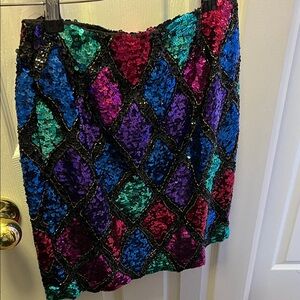 Oleg Cassini Vintage Sequin Skirt